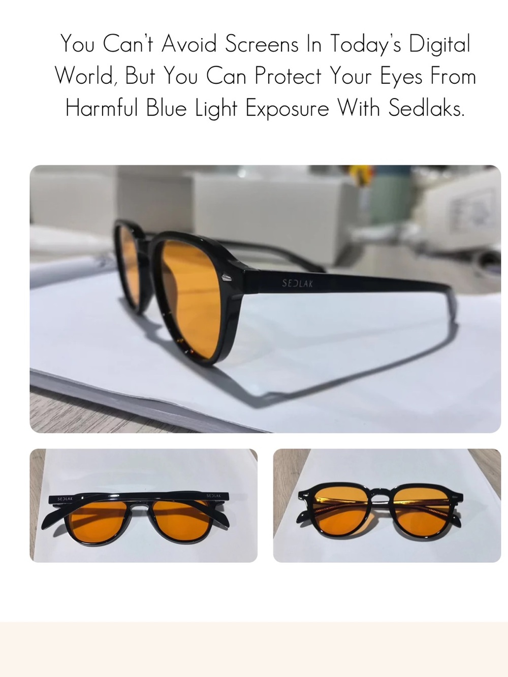 SEDLAK Blue Light Blocking Glasses Unisex NEW